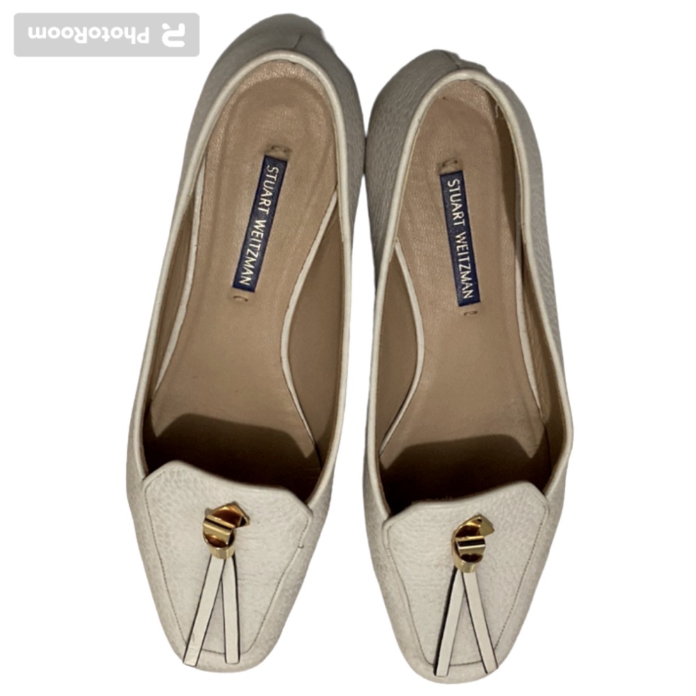 Stuart Weitzman Leather Square Toe Tassel Loafers Size 9M